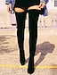 abordables Boots-Mujer Botas Tacones de aguja Botas de tacon Fiesta Diario Color sólido Botas por encima de la rodilla Botas altas de muslo Tacón alto Tacón de Aguja Dedo Puntiagudo Elegante Sensual Clásico Ante