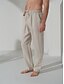 abordables Linen Bottoms-Men&#039;s Linen Drawstring Pants