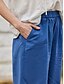 cheap Pants-Linen Cotton Plain Straight Pocket Basic Pants