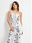 cheap Designer Dresses-Women&#039;s Printed Sleeveless Maxi Dress