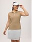 abordables Accesorios de Lencería-Camiseta polo de golf para mujeres   sin mangas  a cuadros rosa oscuro negro blanco  ropa elegante y sofisticada
