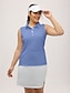 abordables Accesorios de Lencería-Camiseta polo de golf para mujeres   sin mangas  a cuadros rosa oscuro negro blanco  ropa elegante y sofisticada