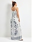 cheap Designer Dresses-Women&#039;s Printed Sleeveless Maxi Dress