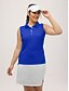 abordables Accesorios de Lencería-Camiseta polo de golf para mujeres   sin mangas  a cuadros rosa oscuro negro blanco  ropa elegante y sofisticada