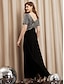cheap Designer Dresses-Women&#039;s Black Sequin Short Sleeve Maxi Dress