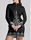 abordables Zip Up Pullover-Mujer Camisas de polo Negro Caqui Manga Larga Protección Solar Camiseta Otoño Invierno Ropa de golf para damas Ropa Trajes Ropa Ropa