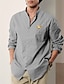 cheap Shirts-Men&#039;s Linen Button Up Shirt