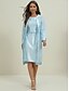 cheap Casual Dresses-Women&#039;s Lace Dress Dress Set Midi Dress Purple Pink Yellow Light Blue Gray Long Sleeve Pure Color Lace Hollow Out Spring Fall Crew Neck Elegant Party Spring Dress