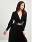 cheap Designer Dresses-Women&#039;s Elegant Satin Pleated Maxi Dress