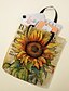 baratos Handbags &amp; Totes-Canvas Tote Bag Print Large Capacity Sunflower Yellow