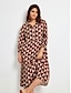 abordables Designer Dresses-Women&#039;s Tiered Shirt Dress