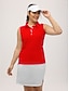 abordables Accesorios de Lencería-Camiseta polo de golf para mujeres   sin mangas  a cuadros rosa oscuro negro blanco  ropa elegante y sofisticada