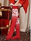 abordables Designer Accessories-Mujer Rojo Exterior Hogar Navidad Árbol Cada Tamaño Único