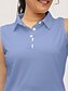 abordables Accesorios de Lencería-Camiseta polo de golf para mujeres   sin mangas  a cuadros rosa oscuro negro blanco  ropa elegante y sofisticada