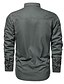 cheap Men&#039;s Shirts-Men&#039;s Shirt Cargo Shirt Collar Button Down Collar Solid Colored Black Army Green Khaki Beige Long Sleeve Daily Tops Basic