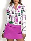 cheap Zip Up Pullover-Women&#039;s Sun Protection Floral Printed Polo Shirt