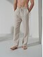 cheap Linen Bottoms-Men&#039;s Linen Pants Trousers