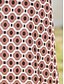 cheap Designer Dresses-Geometric Floral Long Sleeved Dress
