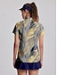 abordables Polo Top-Mujer Camisas de polo Azul Marino Manga Corta Protección Solar Camiseta Hoja Ropa de golf para damas Ropa Trajes Ropa Ropa