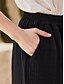 abordables pantalones-Pantalones Mujer Algodón Lino Casual Negro S M Verano Primavera