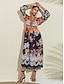 cheap Print Dresses-Women&#039;s Marian Printed Cinched Waist Maxi Dress