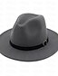 cheap Men&#039;s Accessories-Men&#039;s Fedora Hat Brim Hat Black Pink Classic Basic 1930s Causal Holiday Solid Colored