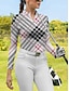 cheap Zip Up Pullover-Women&#039;s Sun Protection Plaid Polo Shirt