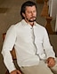 abordables Linen Shirts-Men&#039;s Linen Button Up Beach Shirt