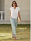 abordables Designer Bottoms-Women&#039;s Natural Straight Pocket Pants