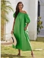 cheap Designer Dresses-Women&#039;s Cotton Bubble Off Shoulder Maxi Dress