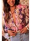 cheap Blouses &amp; Shirts-Floral Print Chiffon Shirt