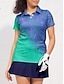 cheap Polo Top-Gradient Sun Protection Golf Polo Shirt