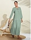 abordables Designer Dresses-Women&#039;s Geometric Pattern Dress   Green