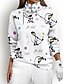 cheap Outerwear-White Long Sleeve Thermal Pullover Sweatshirt