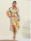 abordables Designer Dresses-Women&#039;s Floral Print Dress