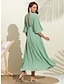 abordables Designer Dresses-Vestido Maxi Elegante para Mujer con Pliegues Solido