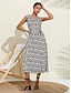 cheap Print Dresses-Women&#039;s Elvira Black And White Maxi Dress
