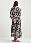 abordables Designer Dresses-Women&#039;s Abstract Graffiti V Neck Maxi Dress