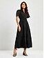abordables Designer Dresses-Women&#039;s Elegant Black Maxi Dress