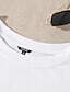 abordables Camisetas-Camiseta de algodón estampada de gato de mujer+cuello redondo+manga corta+ajuste regular