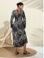 preiswerte Midikleider-Spotted Satin Lace up Bubble Midi Dress