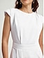 cheap Designer Dresses-Women&#039;s Elegant White Asymmetric Mini Dress