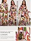 abordables Designer Dresses-Mujer Vestido de Camisa Vestido de Columpio Vestido de una línea Vestido Midi Rosa Manga Larga Floral Geométrico Bloque de color Botón Estampado Otoño Primavera y verano Cuello Camisero Moda Ropa de