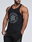 cheap Tank Tops-Men&#039;s Shirt Graphic White Black Blue Gray Yellow Hot Stamping Sports Casual Daily Tops Cotton Sports &amp; Outdoors Muscle