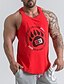 cheap Tank Tops-Men&#039;s Shirt Graphic White Black Blue Gray Yellow Hot Stamping Sports Casual Daily Tops Cotton Sports &amp; Outdoors Muscle