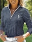 cheap Zip Up Pullover-Women&#039;s Sun Protection Zip Collar Polo Shirt