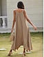abordables Designer Dresses-Women&#039;s Long Brown Casual Shirt