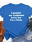 abordables Chemisier-T-shirts drôles disant femmes j&#039;ai googlé mes symptômes T-shirts décontractés à manches courtes imprimés (a-vert foncé, l)