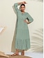 abordables Designer Dresses-Women&#039;s Geometric Pattern Dress   Green