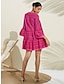 abordables Designer Dresses-Women&#039;s Printed Ruffled Dress